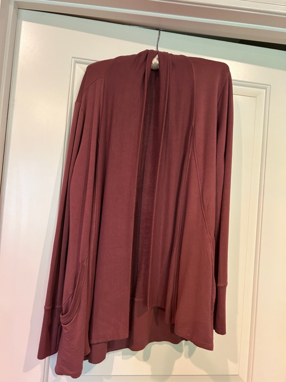 Athleta Open-Front Wrap in Rosewood